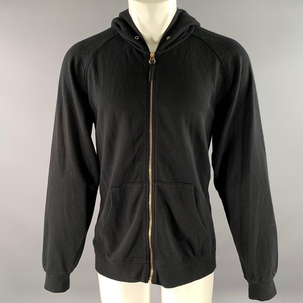 VISVIM Size XL Black Zip Cotton Hoodie Jacket
